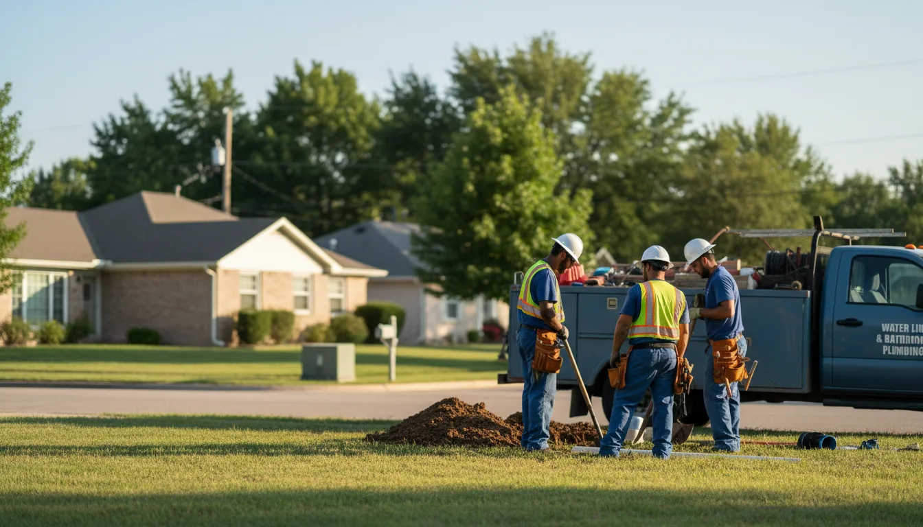 Residential water line and bathroom plumbing service in Somerville, OH